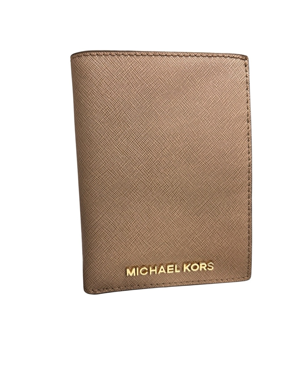 Michael Kors Metallic Gold Brown Passport Cover